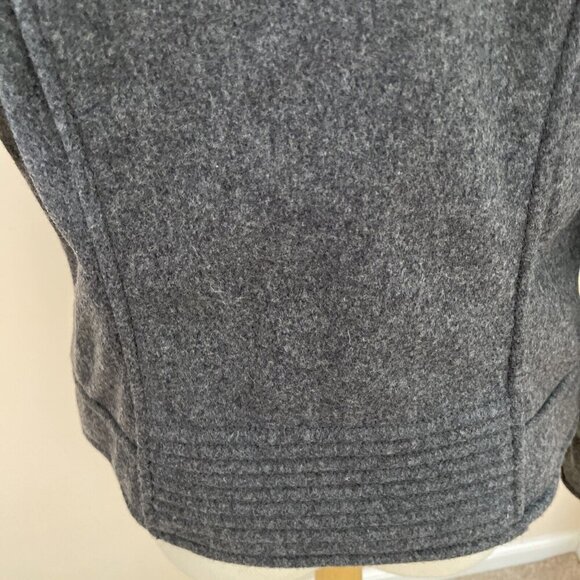 Mario Bellucci Banana Republic Moto Jacket Women's M Gray Zip Front Wool Blend - Picture 5 of 14